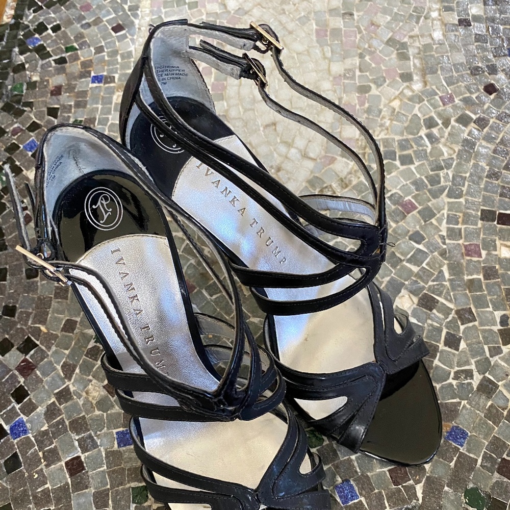Black strappy heels